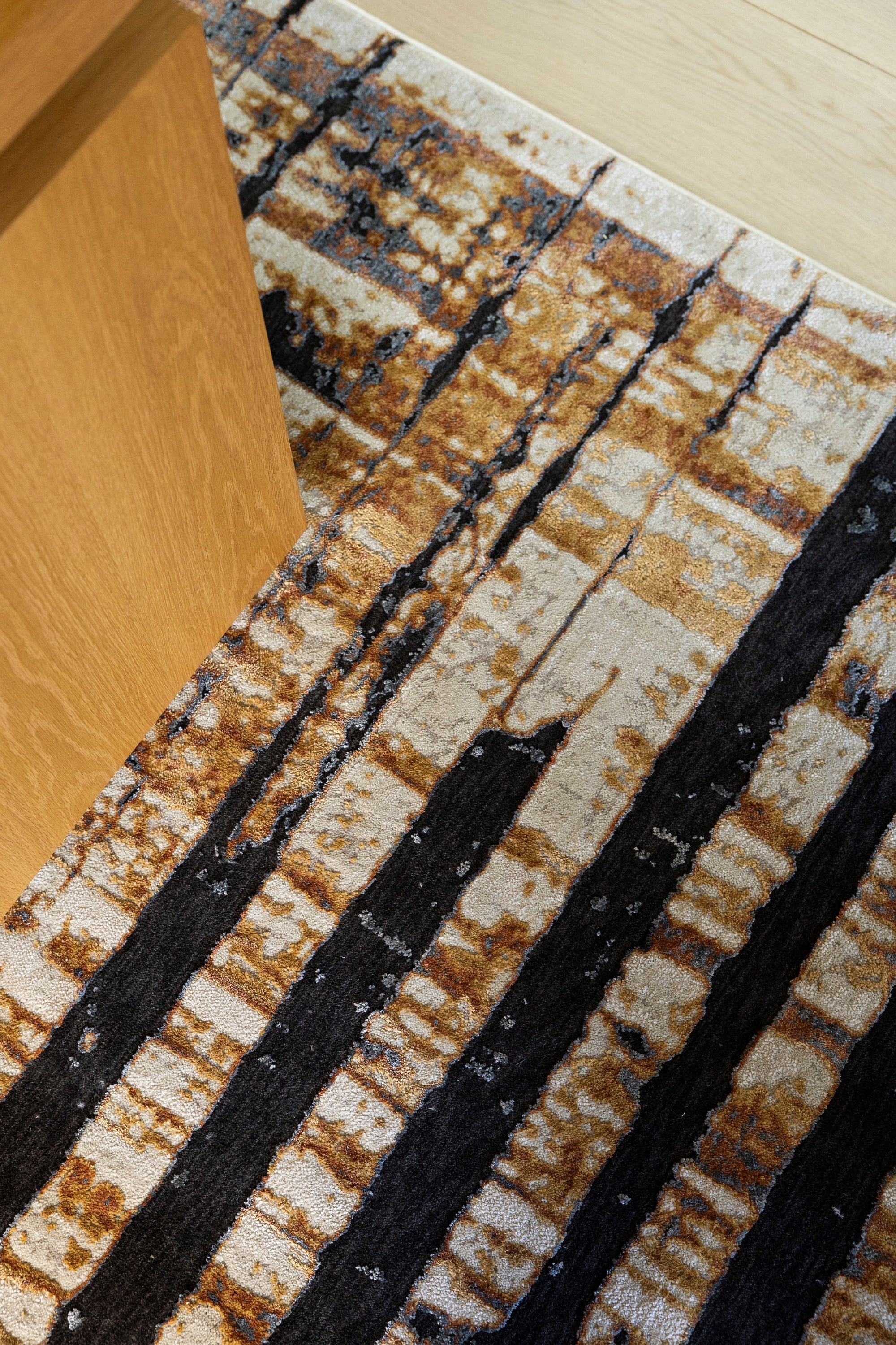 Amber Smoke Abstract Rug by Four Corners Rugs Close Up