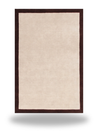 Cream & Brown Border Rug (Neutral Series)