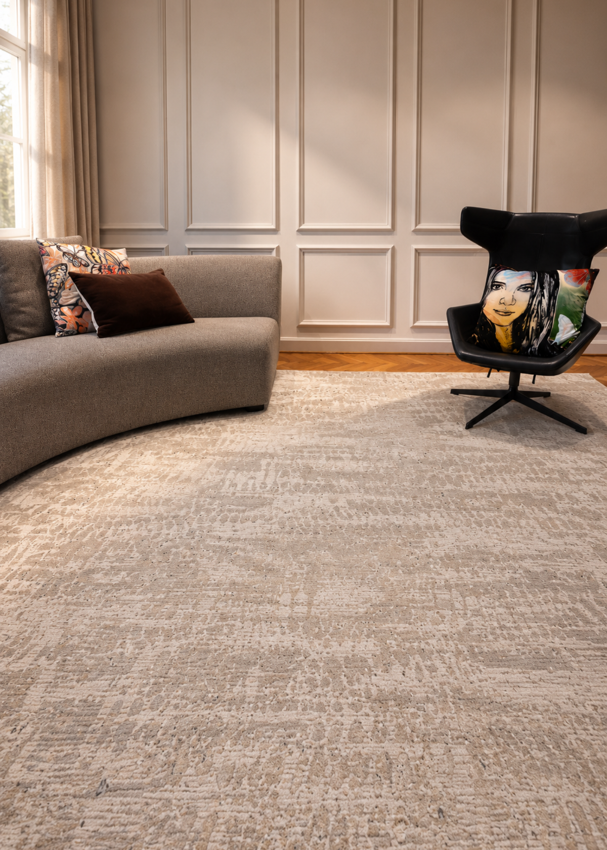 Fossil Beige and Grey Rug