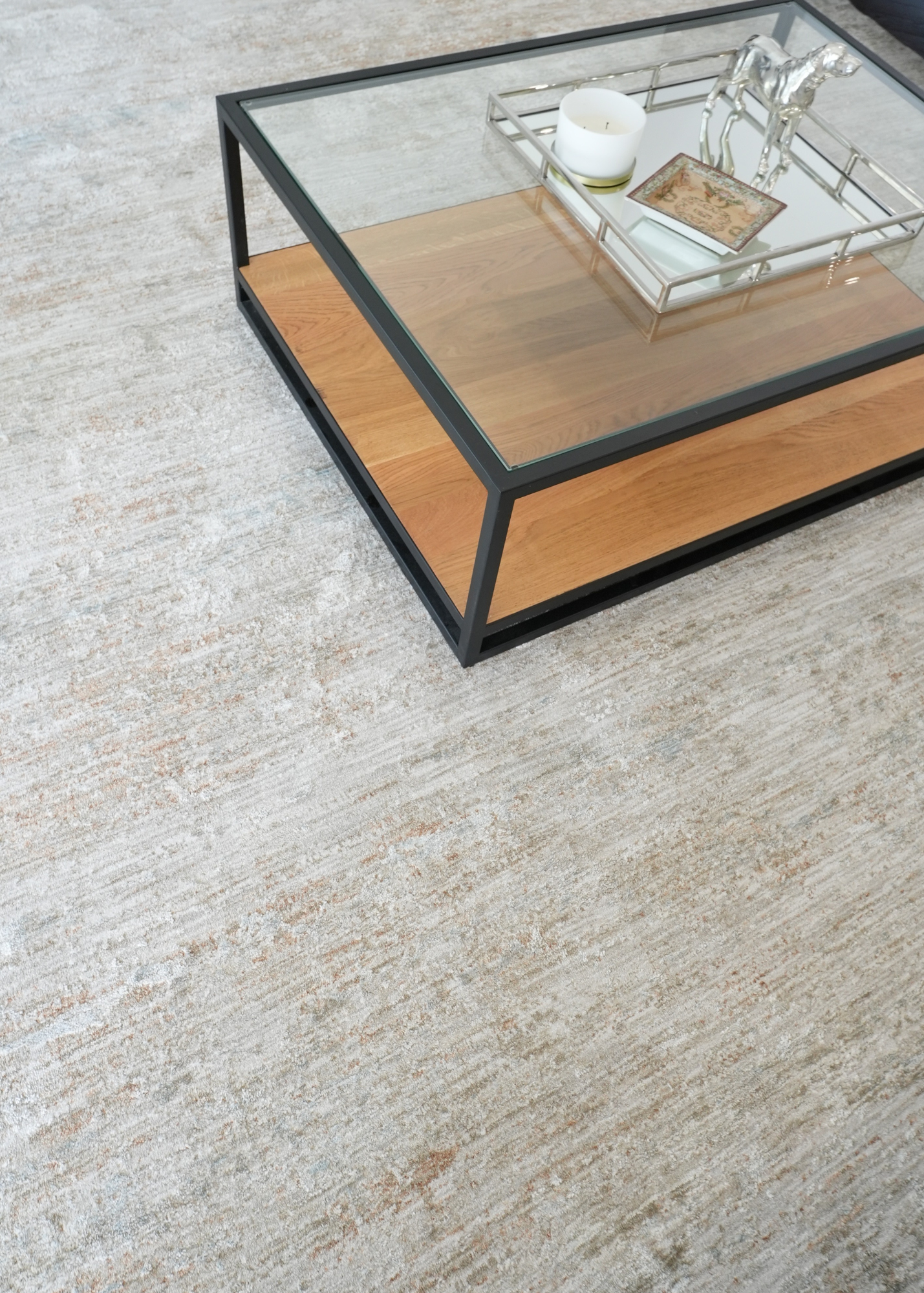 Purity Neutral, Copper and Light Blue Rug