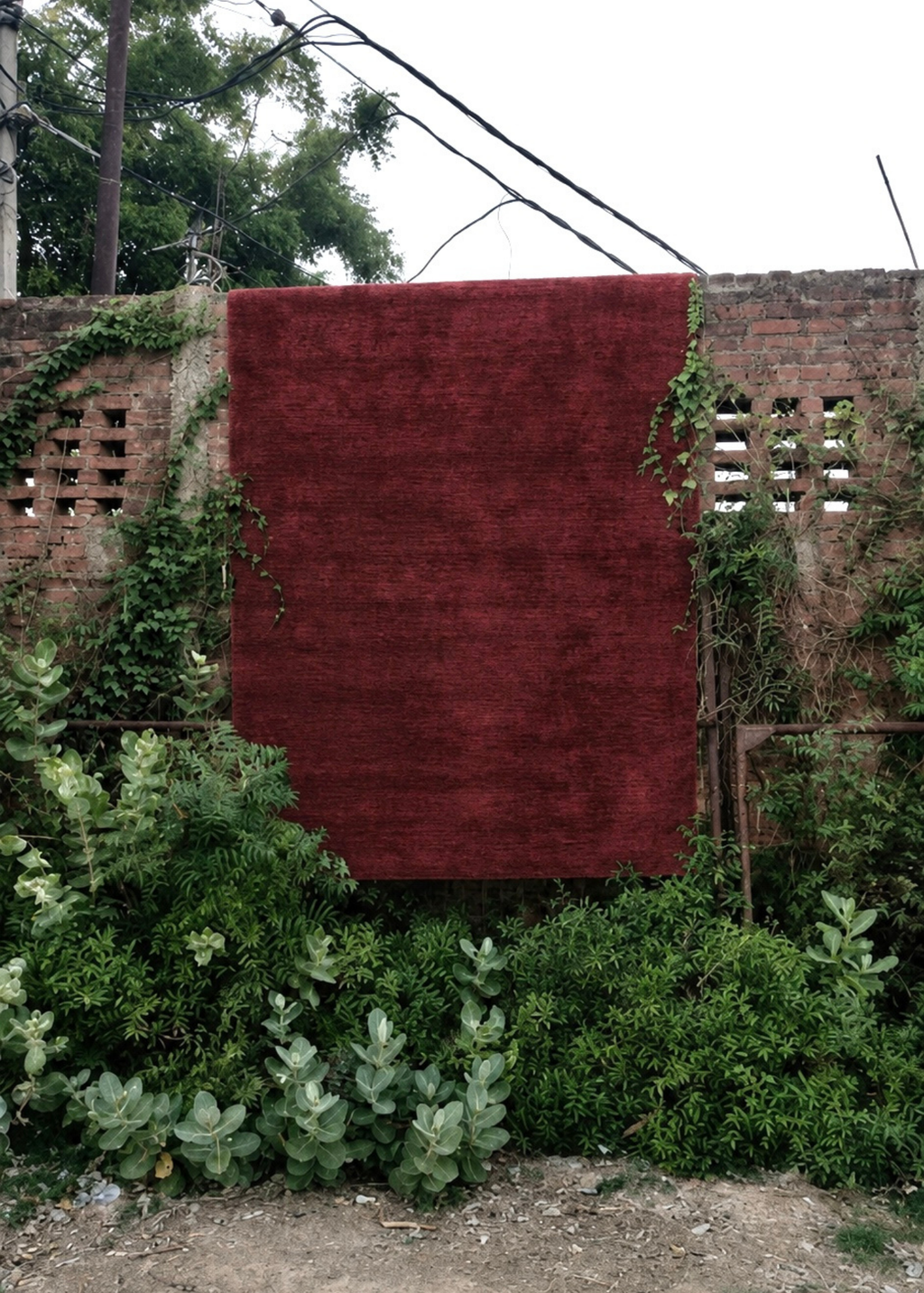 Texture Wool Rug Cherry