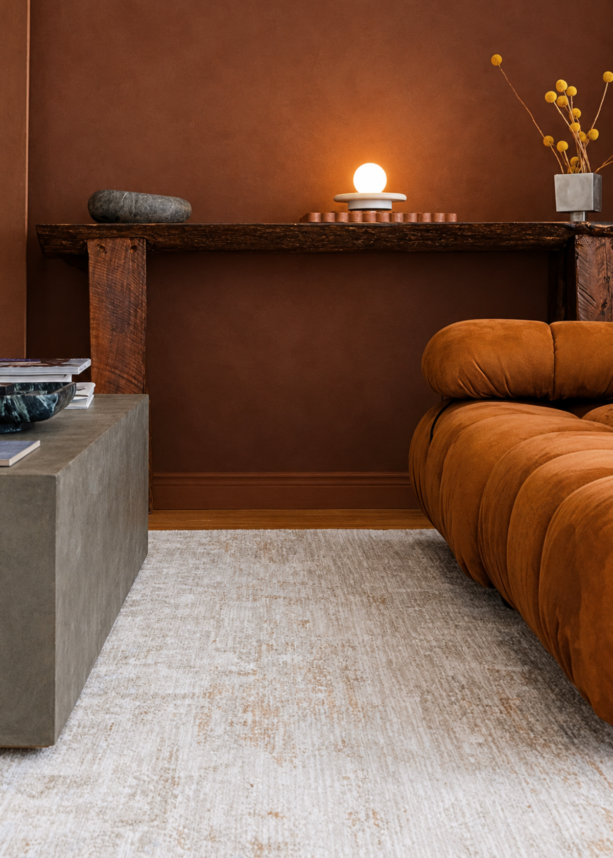 Purity Neutral, Copper and Light Blue Rug
