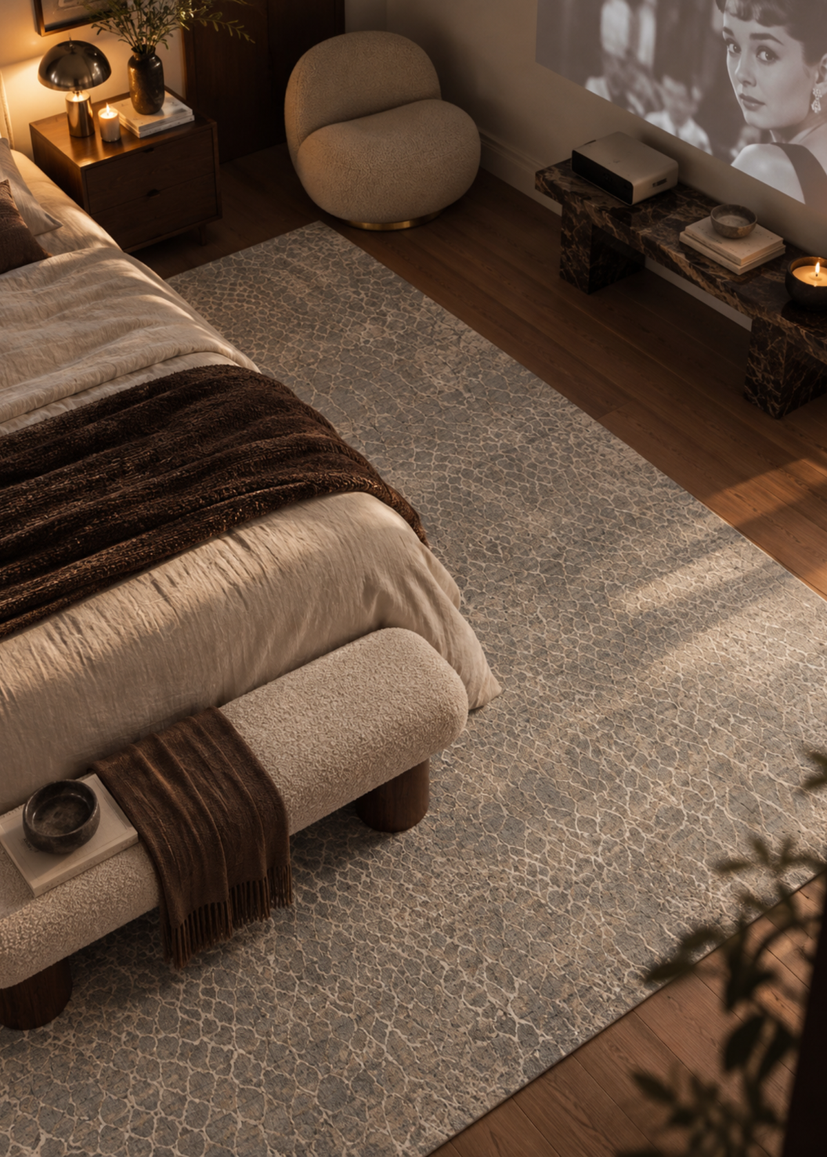 Python Blue Base Rug