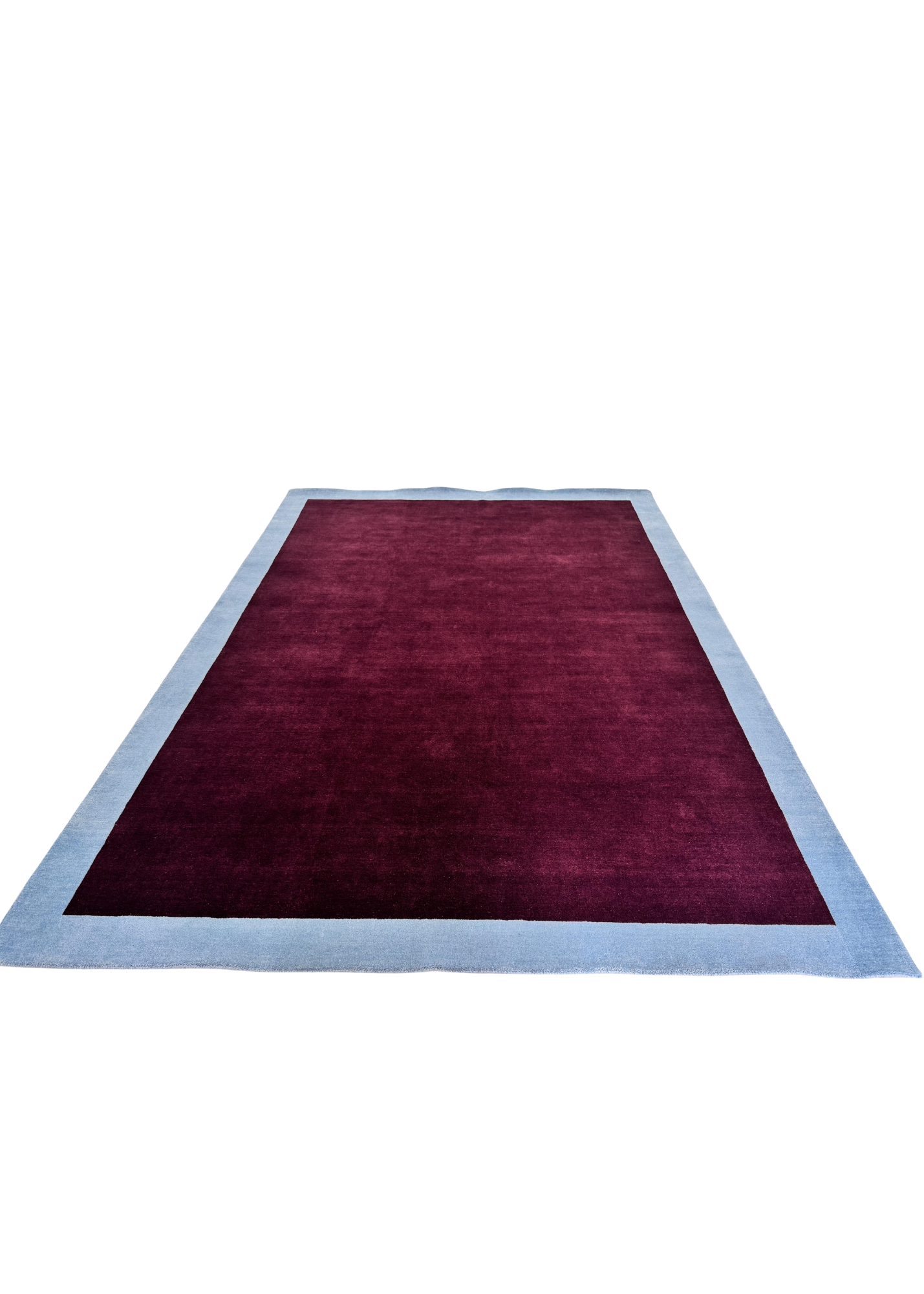 Maroon & Blue Border Rug (Colour Series)