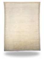 Double Border Cream Wool Rug