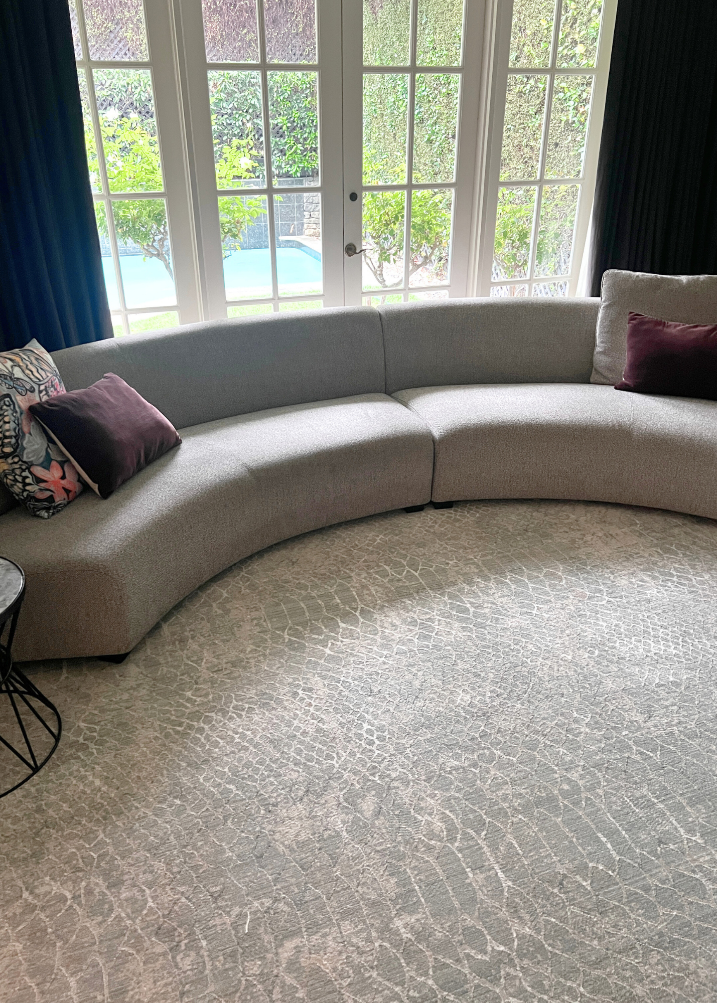 Python Blue Base Rug