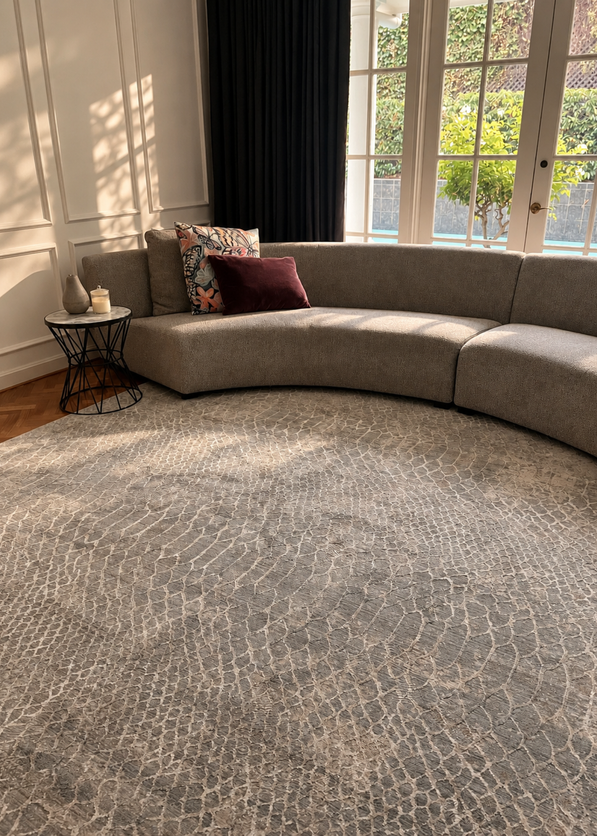 Python Blue Base Rug