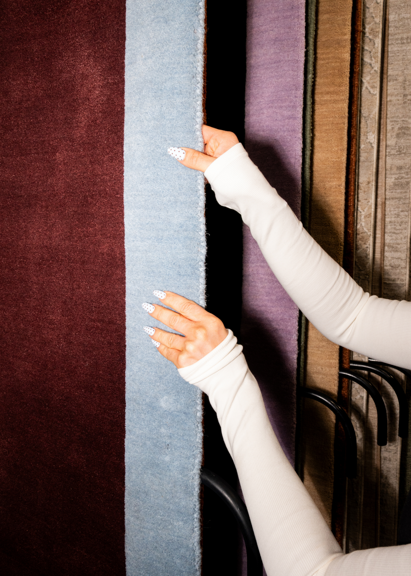 Maroon & Blue Border Rug (Colour Series)