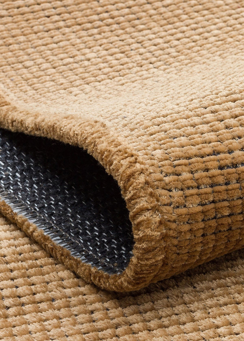 Chenille Antique Gold Runner folded