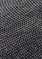 Chenille Charcoal Runner Close Up