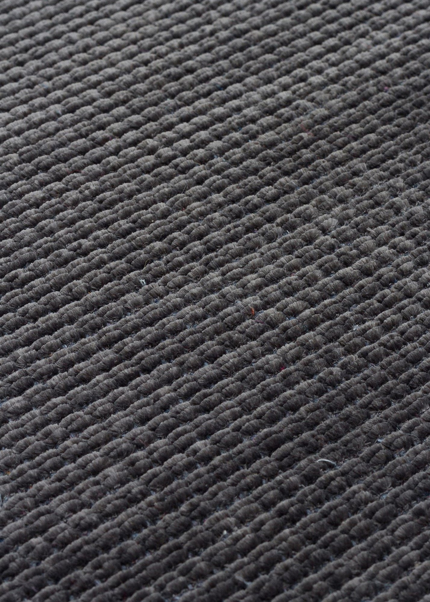 Chenille Charcoal Runner Close Up