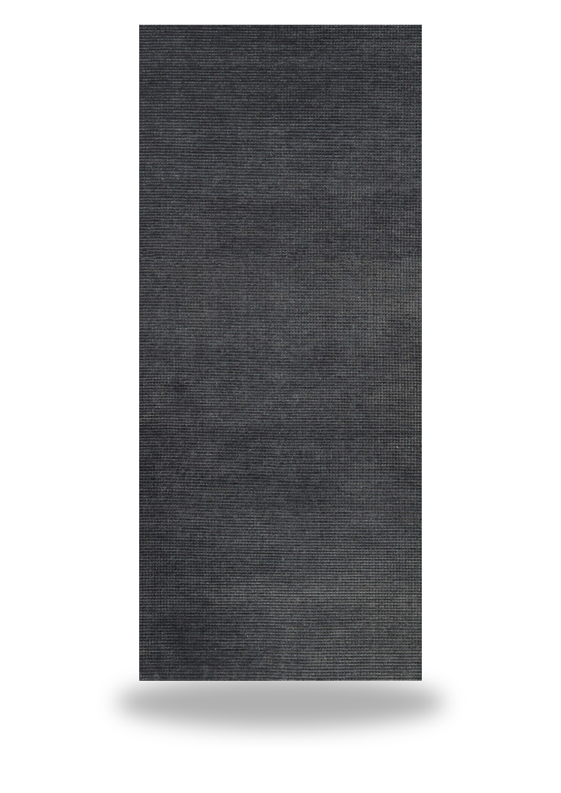 Chenille Charcoal Runner Floating