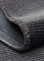 Chenille Charcoal Runner folded