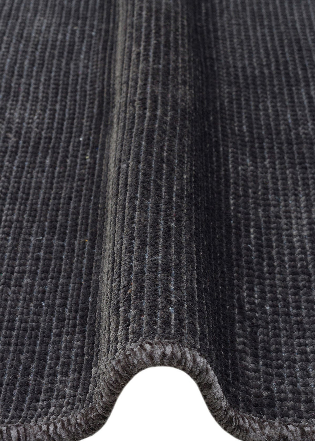Chenille Charcoal Runner close up 2