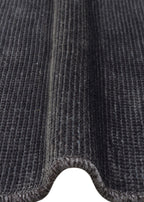 Chenille Charcoal Runner close up 2