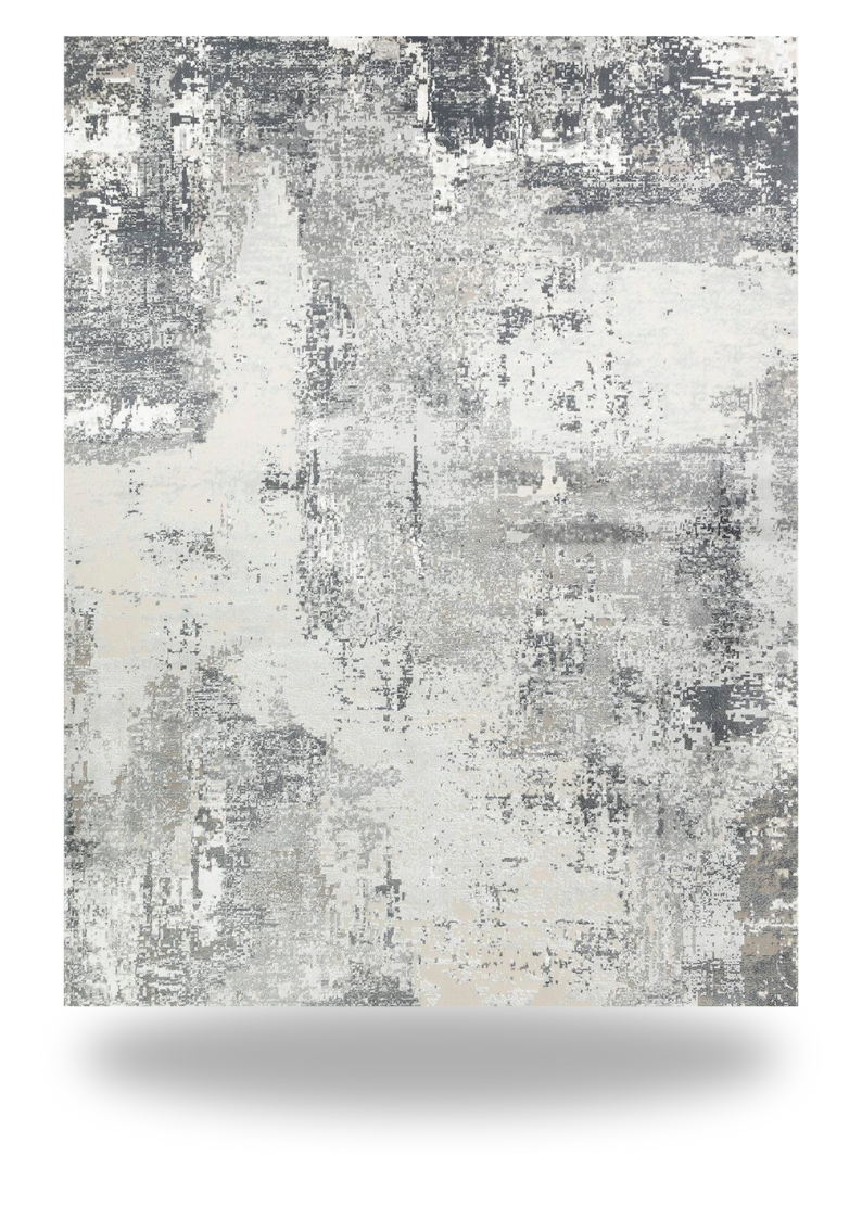 Collosi Greys and White Abstract Rug