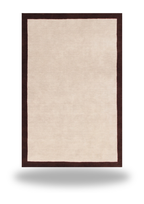 Cream & Brown Border Rug (Neutral Series)