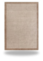 Cream & Camel Border Rug (Neutral Series) floating