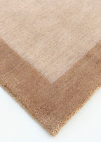 Cream & Camel Border Rug (Neutral Series) corner
