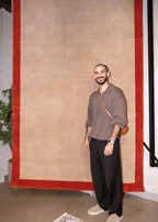 Ari and Cream & Orange Border Rug by Four Corners Rugs