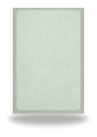 Double Border Mint Wool Rug