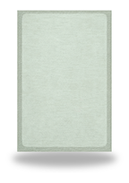 Double Border Mint Wool Rug