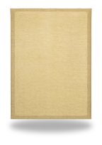 Double Border Mustard Wool Rug