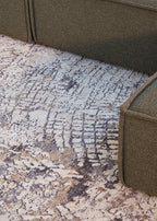 Echo Grey and Gold Rug Abstract Rug Four Corners Rugs