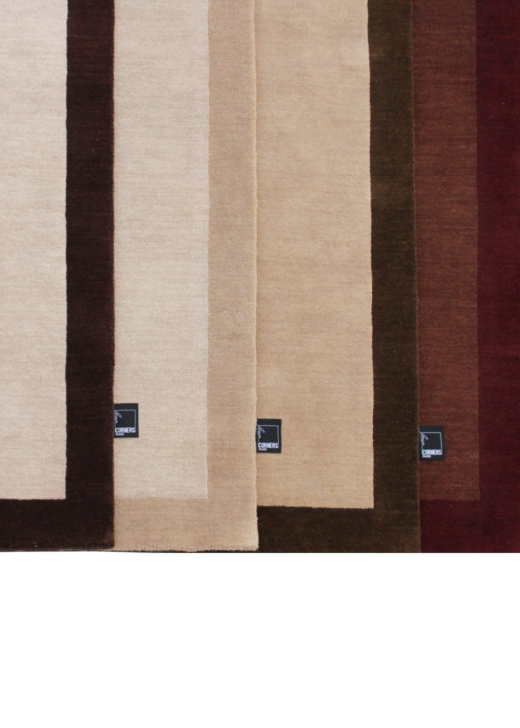 Cream & Camel Border Rug (Neutral Series)
