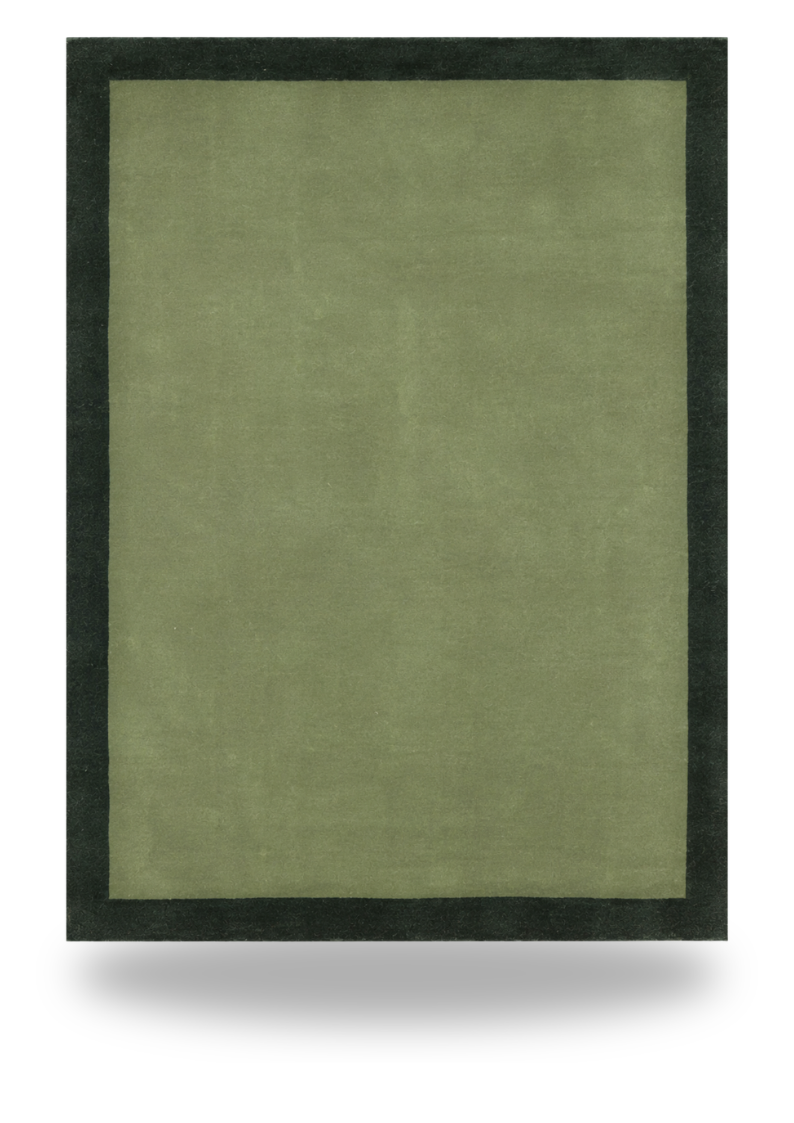 Green and Green Border Rug (Colour Series)