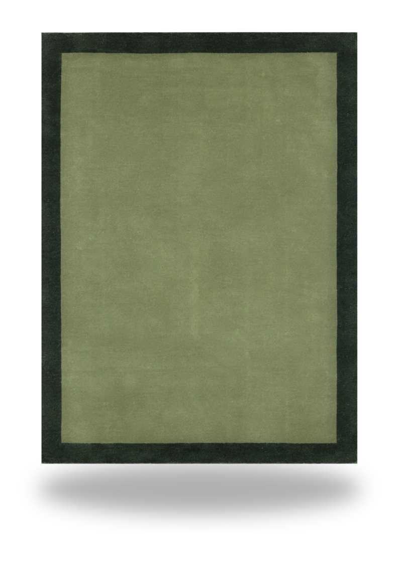 Green and Green Border Rug (Colour Series)