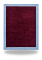 Maroon & Blue Border Rug (Colour Series)