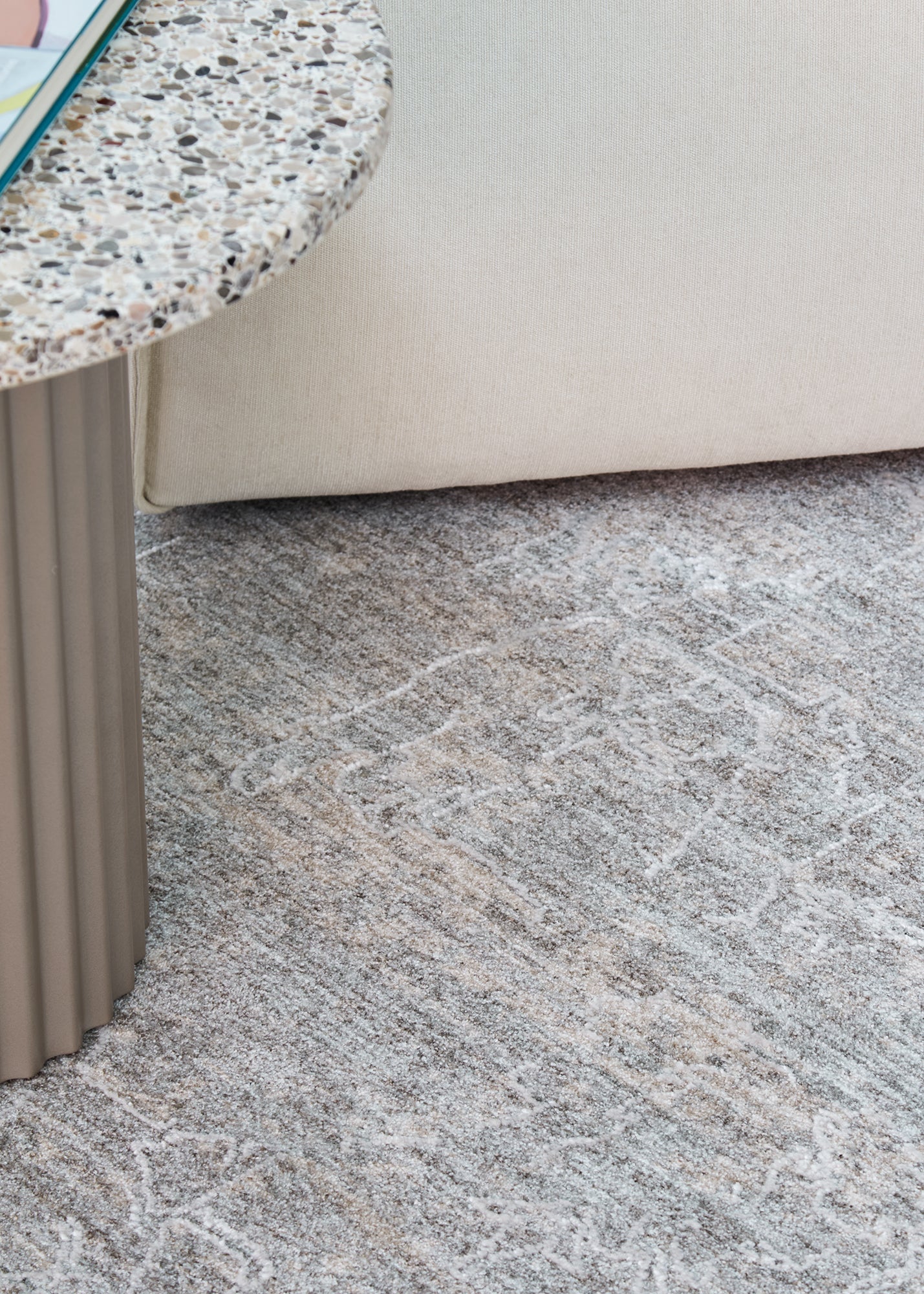 Mirage Blue and Cream Transitional Rug