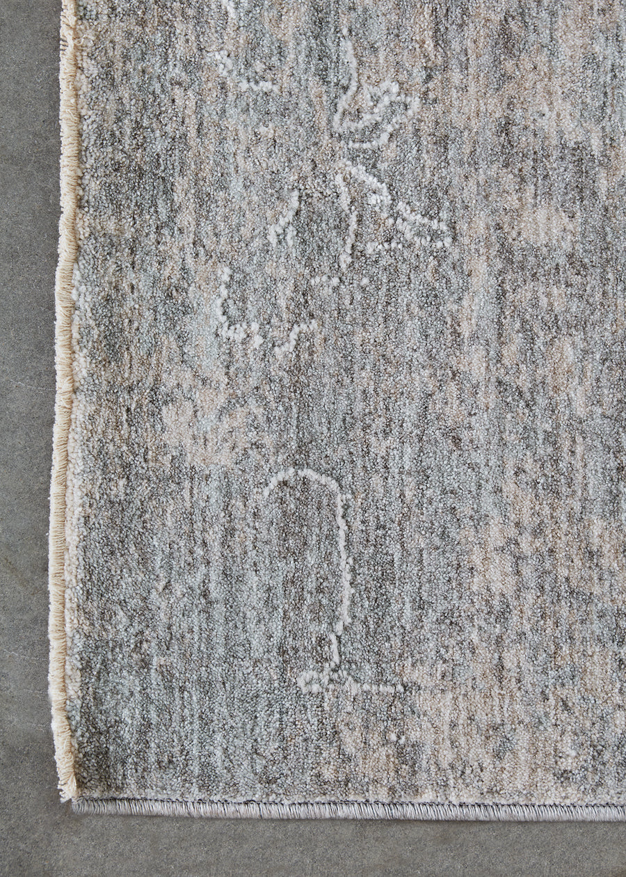 Mirage Blue and Cream Transitional Rug