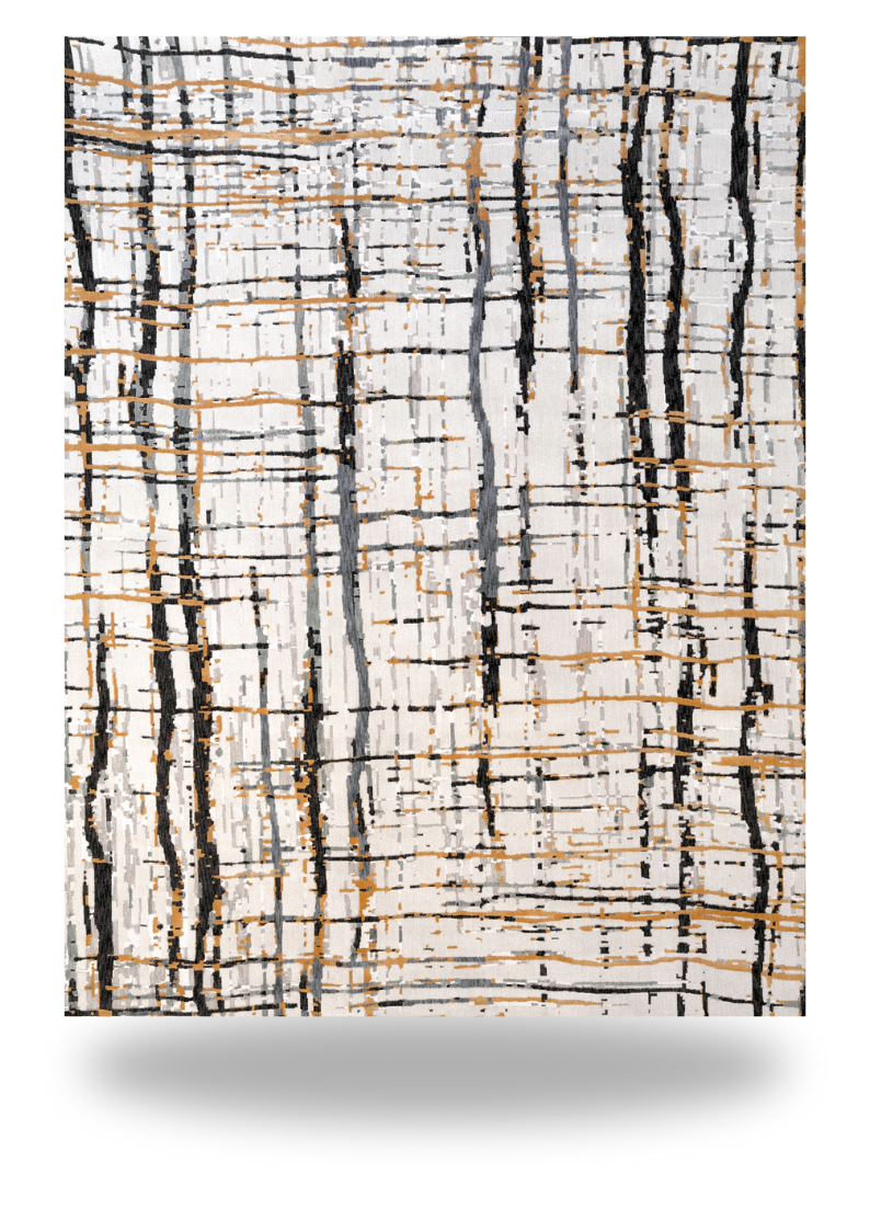 Moonlit Bloom Abstract Rug