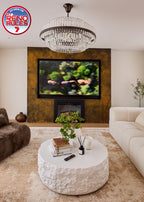 My Reno Rules (Renovation TV Show by Adrian Portelli), Living Room Featuring Nude Contrast Rug by Four Corners Rugs 