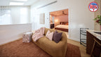 My Reno Rules (Renovation TV Show by Adrian Portelli), Living Room Featuring Oceana Rust Wool Rug by Four Corners Rugs - Emma and Michelle Rompus Room