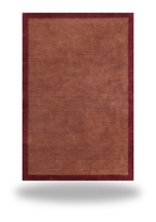 Rust & Cherry Border Rug (Neutral Series)