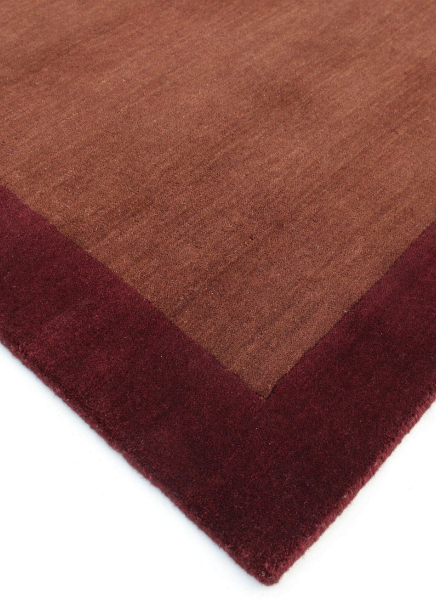 Rust & Cherry Border Rug (Neutral Series) corner