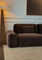 Camel & Olive Green Border Rug (Neutral Series)