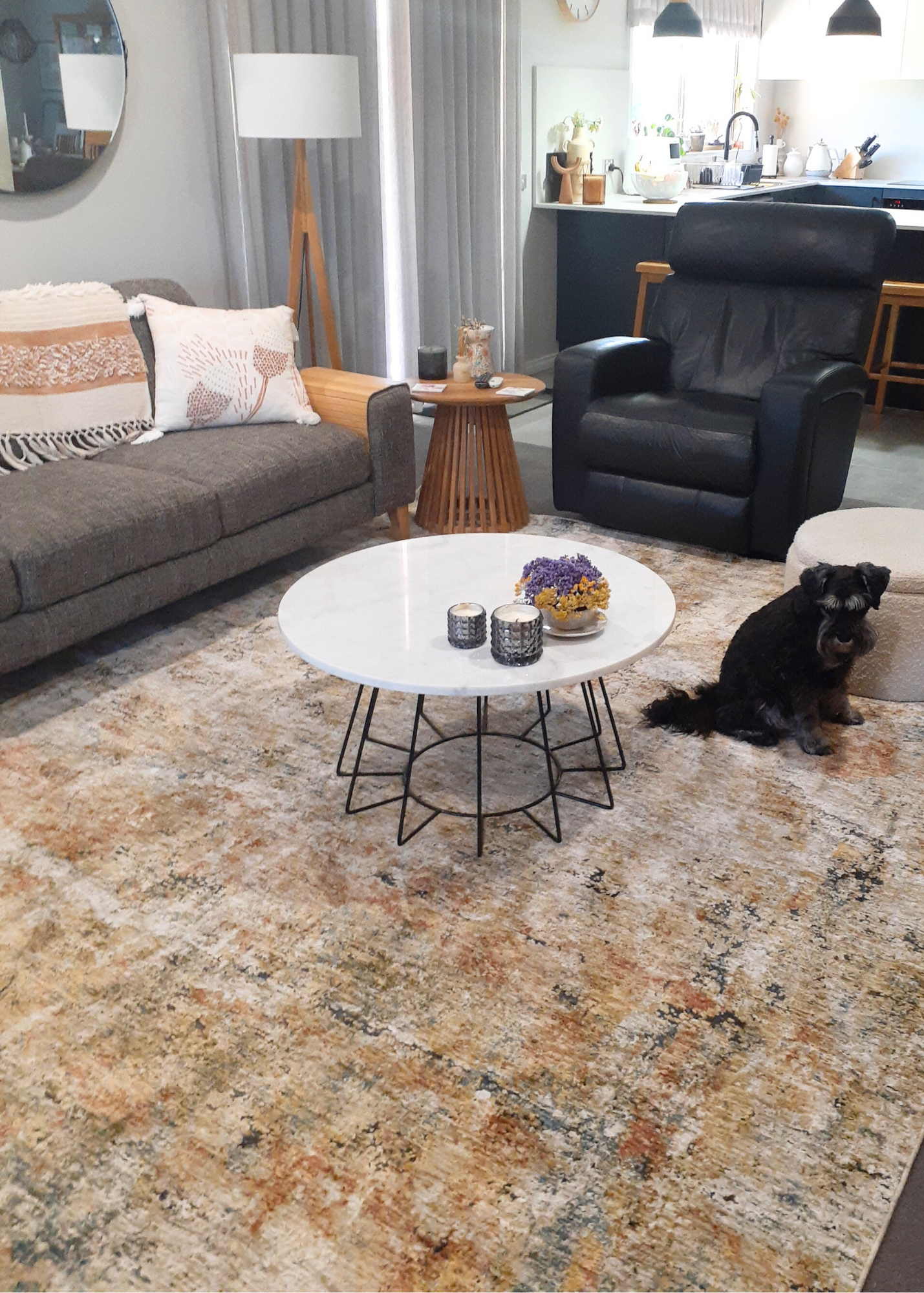 Sunset Haze Burnt Orange Rug