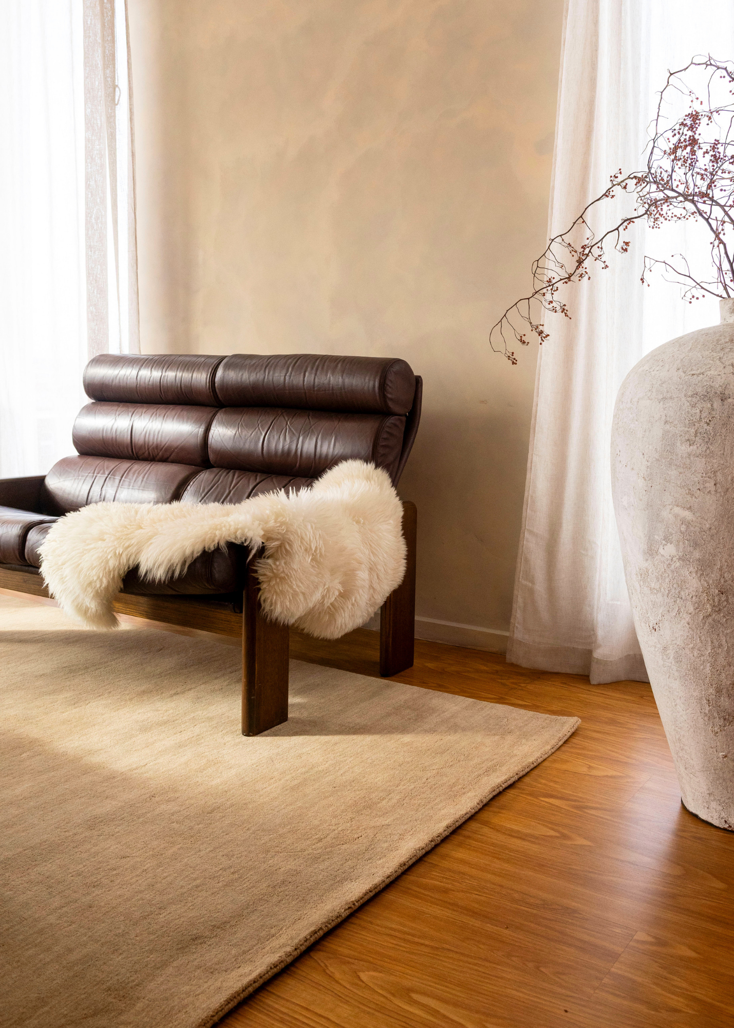 Texture Wool Rug Camel