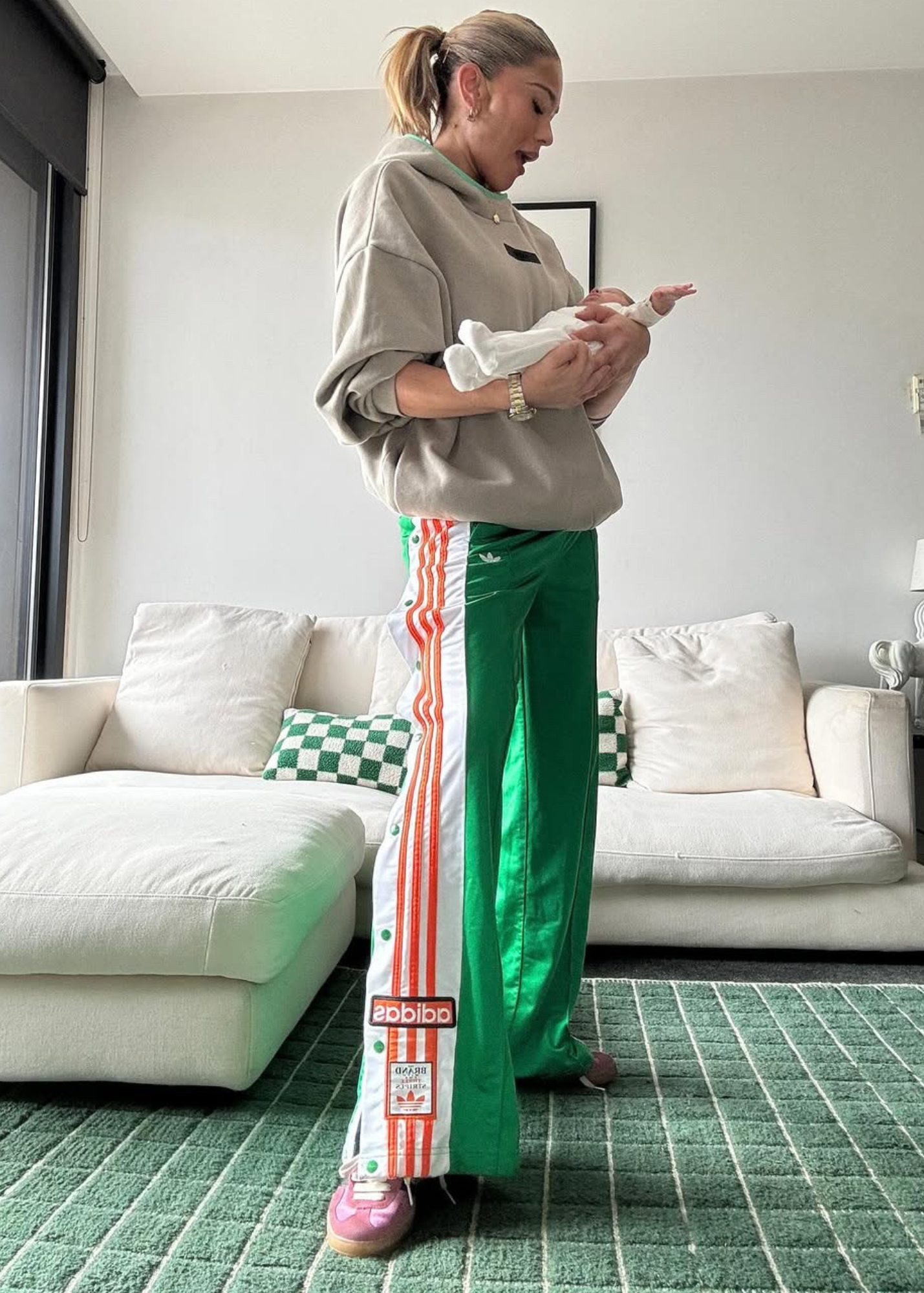 Tully Check Green Rug