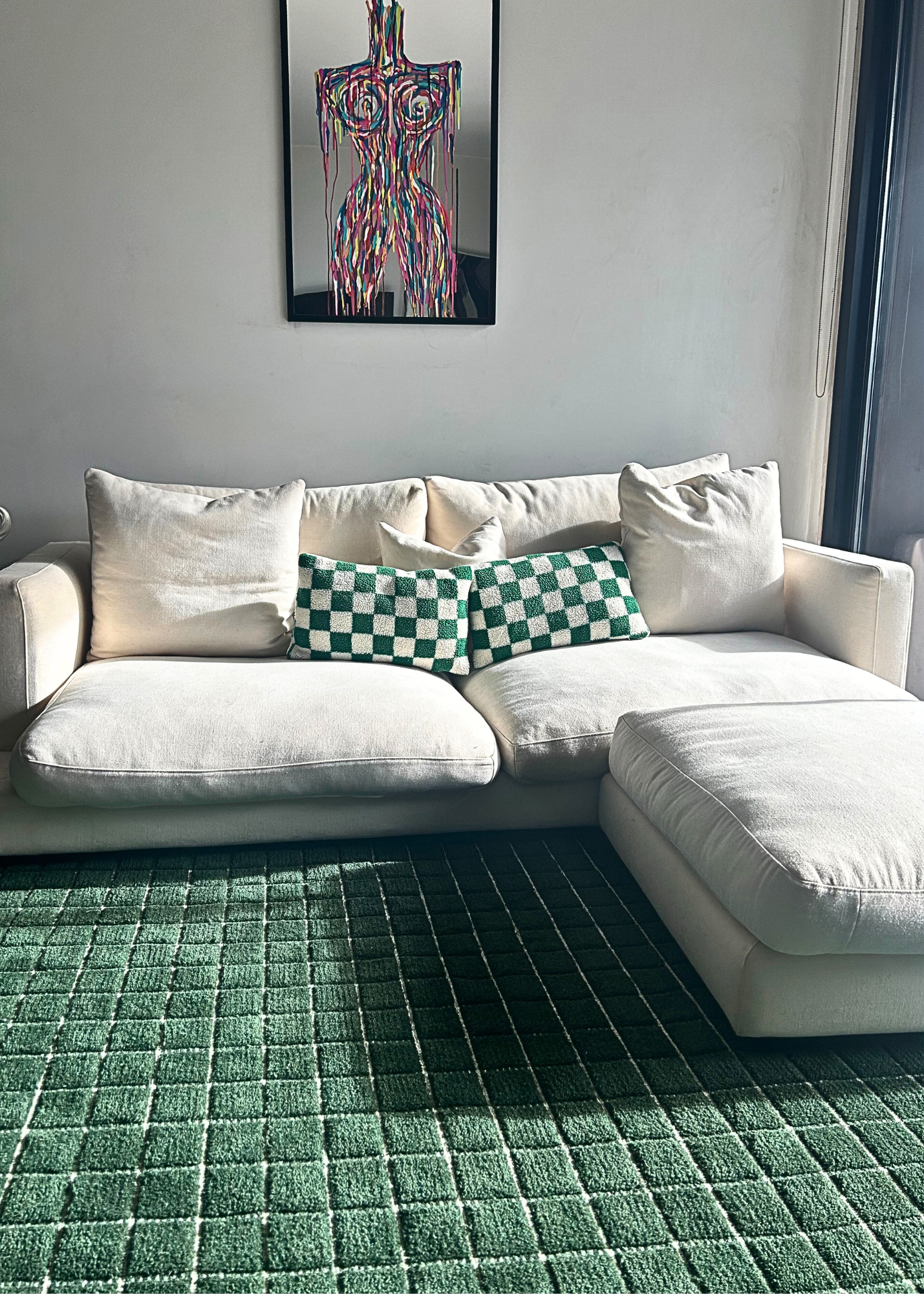 Tully Check Green Rug
