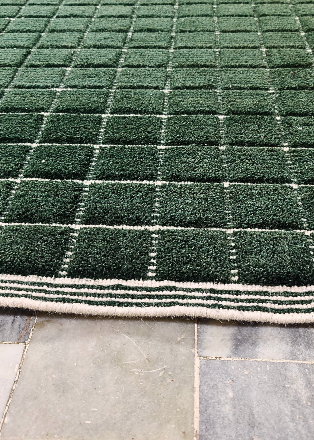 Tully Check Green Rug