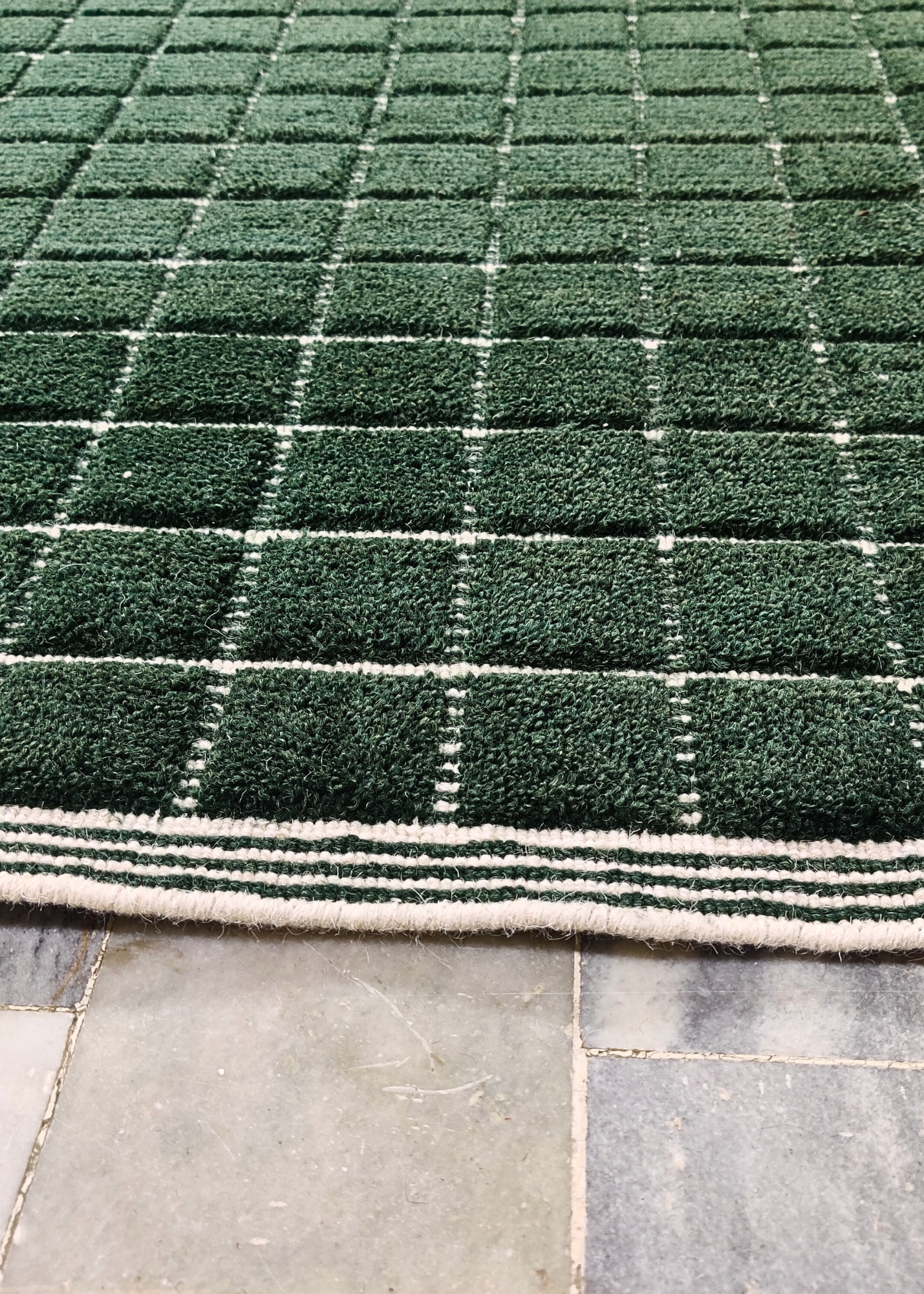 Tully Check Green Rug