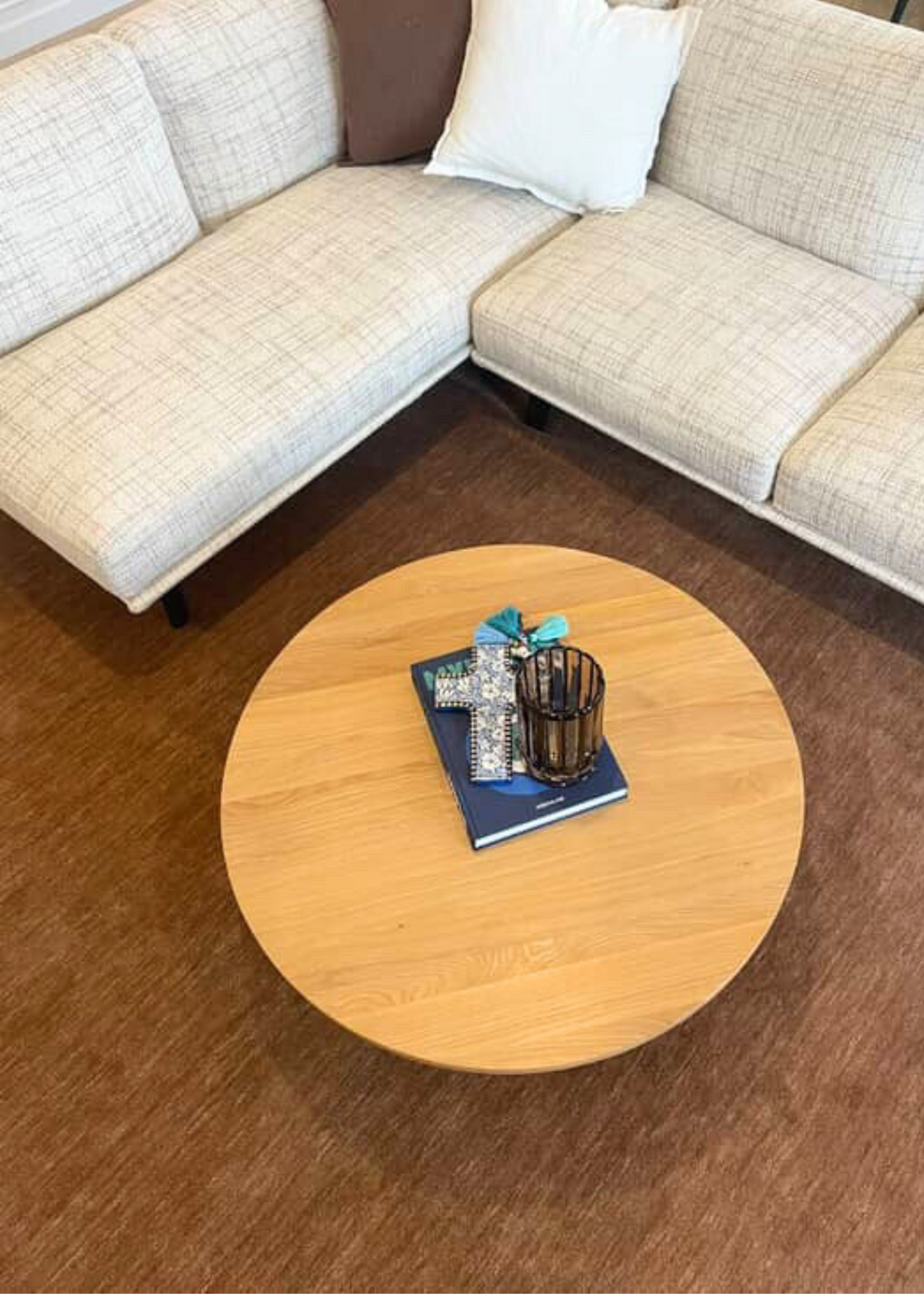 Wool Texture Teddy Brown Rug by Four Corners Rugs in a happy client home