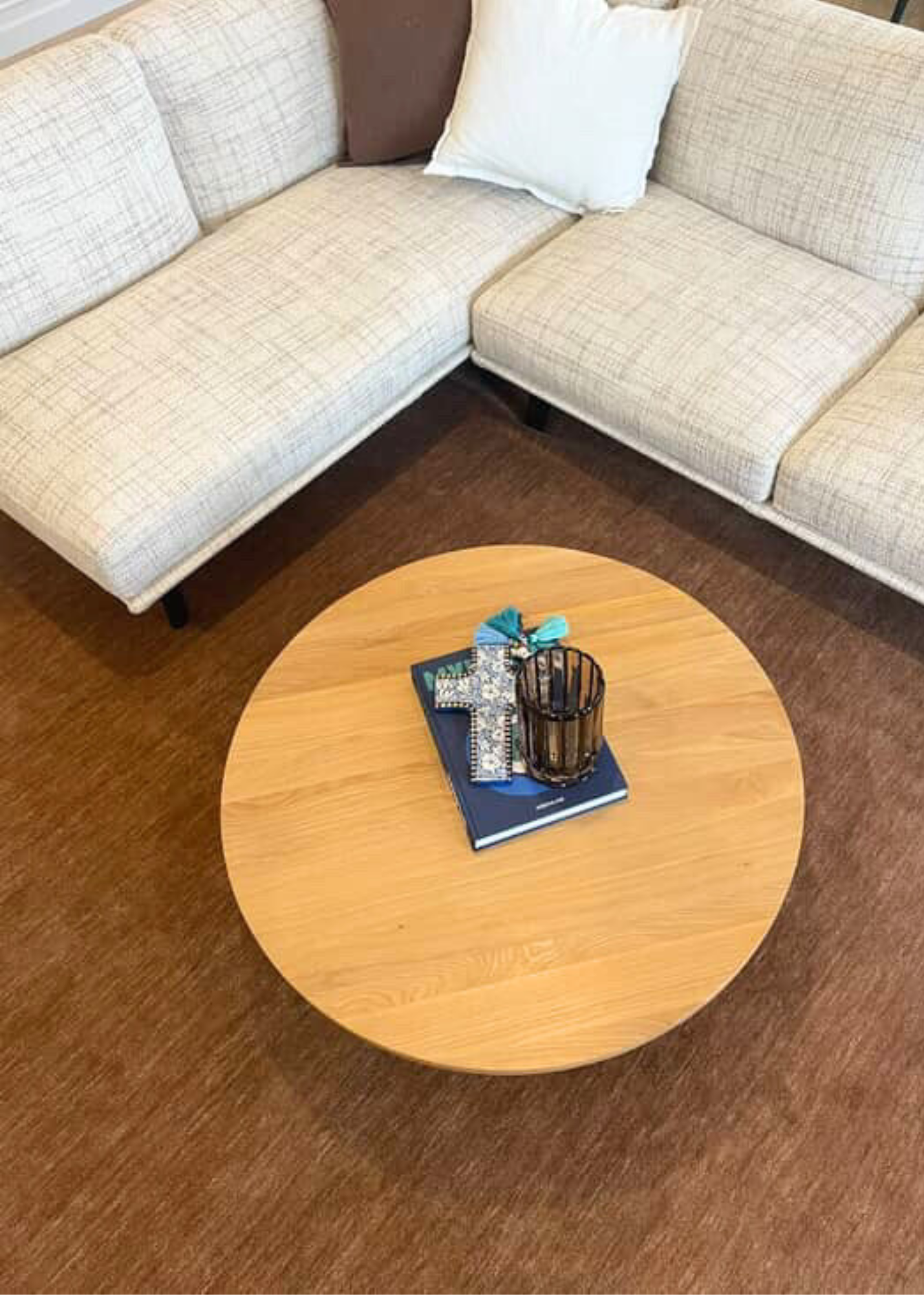 Wool Texture Teddy Brown Rug by Four Corners Rugs in a happy client home