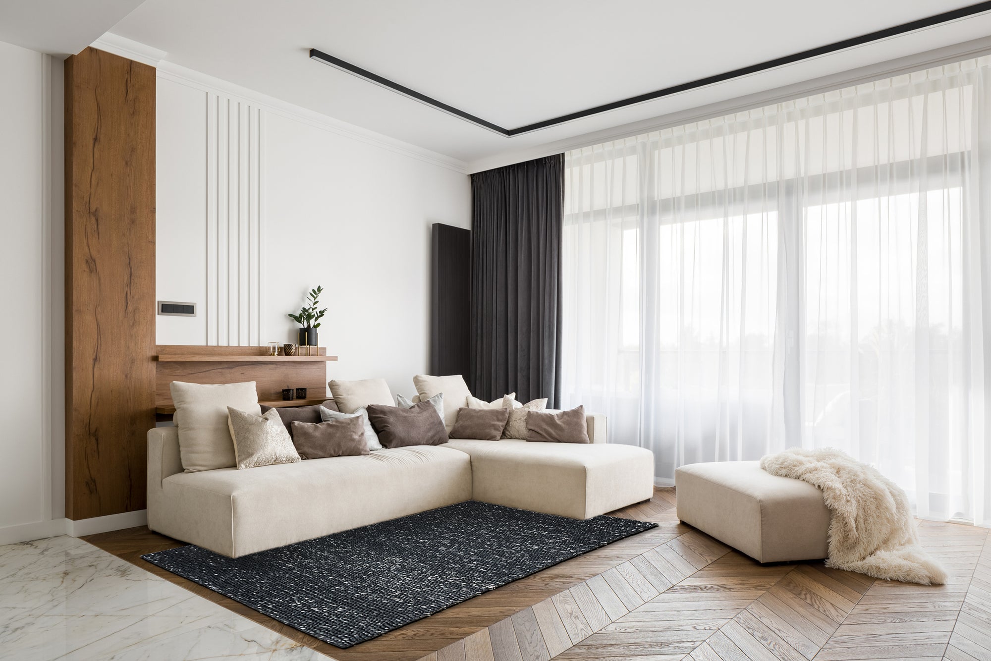 Pebbles Charcoal - Four Corners Rugs