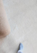 Texture Wool Milk Rug walking video
